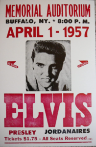 Elvis Buffalo Concert Poster, 1957