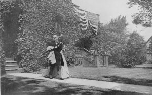 President & Mrs. McKinley leaving the Milburn House